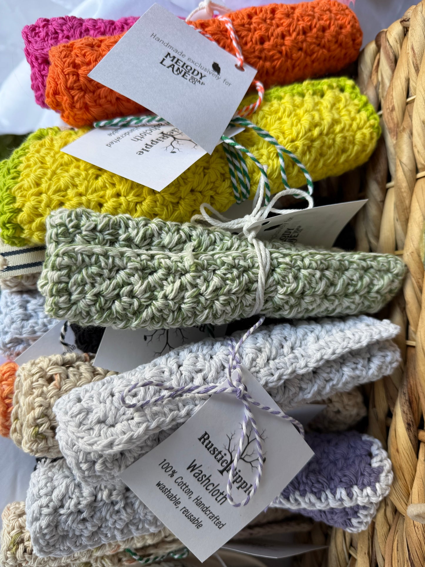 Handmade Washcloths (100% Cotton)